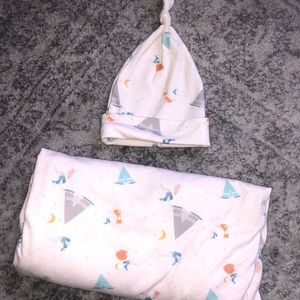 Swaddle & Hat Set Wonder Nation Copper Pearl Dupe